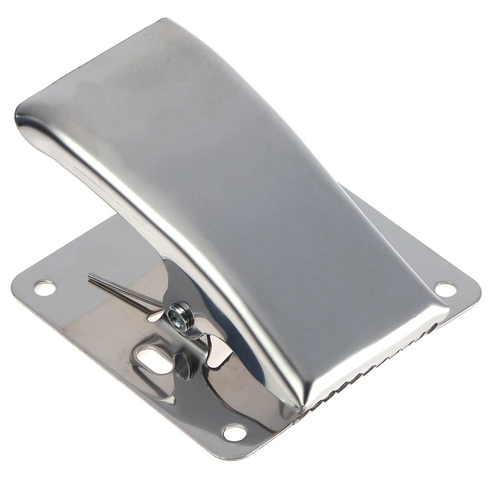 Stainless Steel Fish Fillet Clamp with Mounting Base Deep-Jaw Fish Tail Clip Fish Cleaning Station Clip for Scaling Table