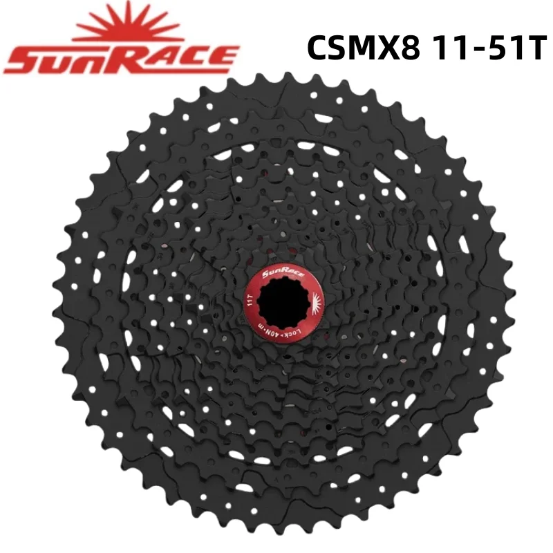 Sunrace Cassette 11Speed CSMX8 11-46T 11-51T Sliver/Black K7 12S CSMZ800 CSMZ600 11-51T 12speed 1PCS Fitting HG-Spline MTB Ride