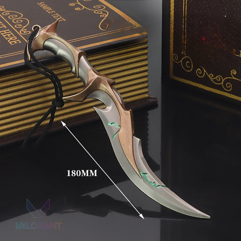 18 cm/7in Valorant Forsaken King Legacy Ceremoniële Mes Echte Stalen Zwaarden Tiener Jongen Gift Collectibles Cosplay Anime Speelgoed wapens