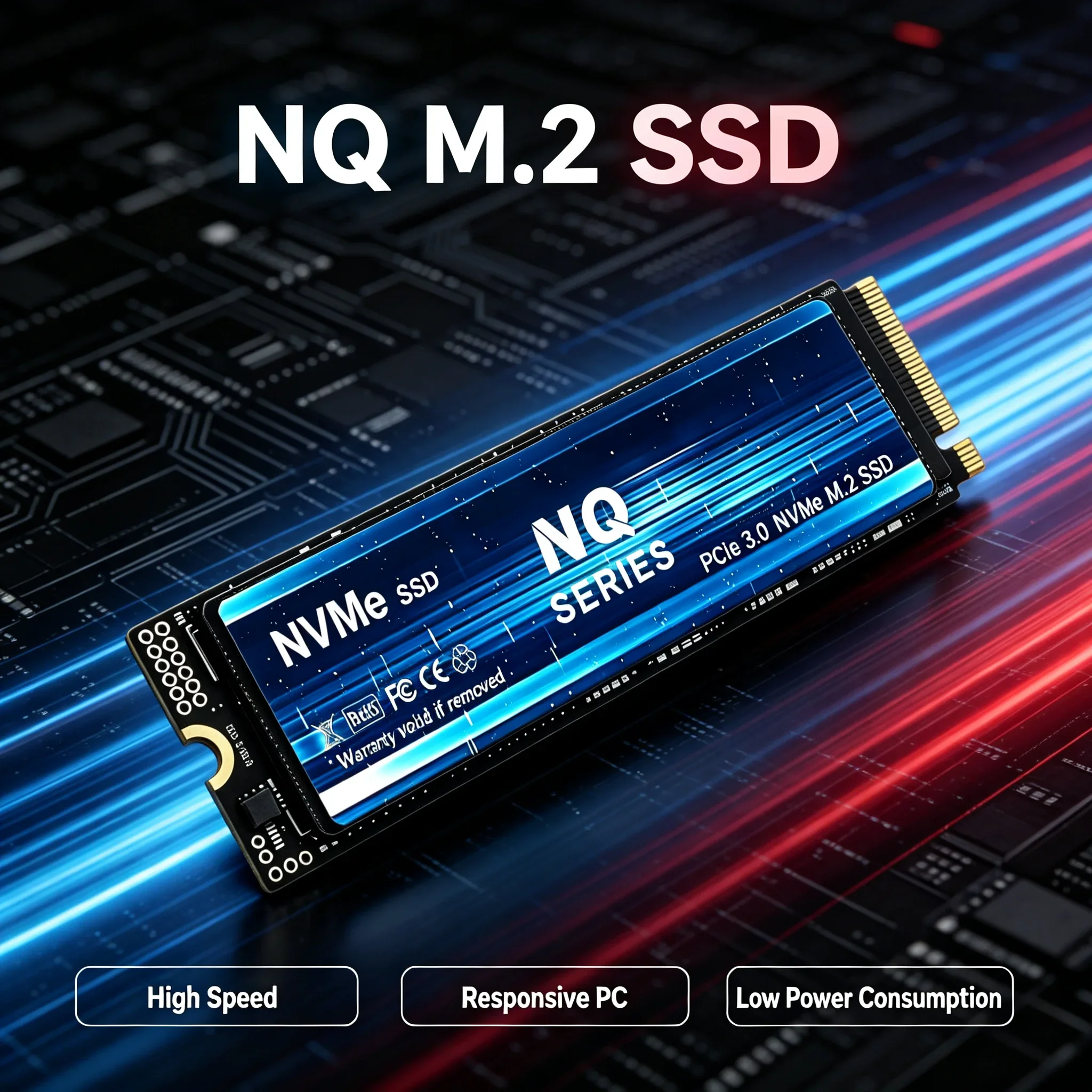 NQ SERIES M.2 PCIe 3.0 NVMe SSD, High Spped Read Speed, 500GB-4TB Internal Solid State Drive for Desktop Laptop  Systems.