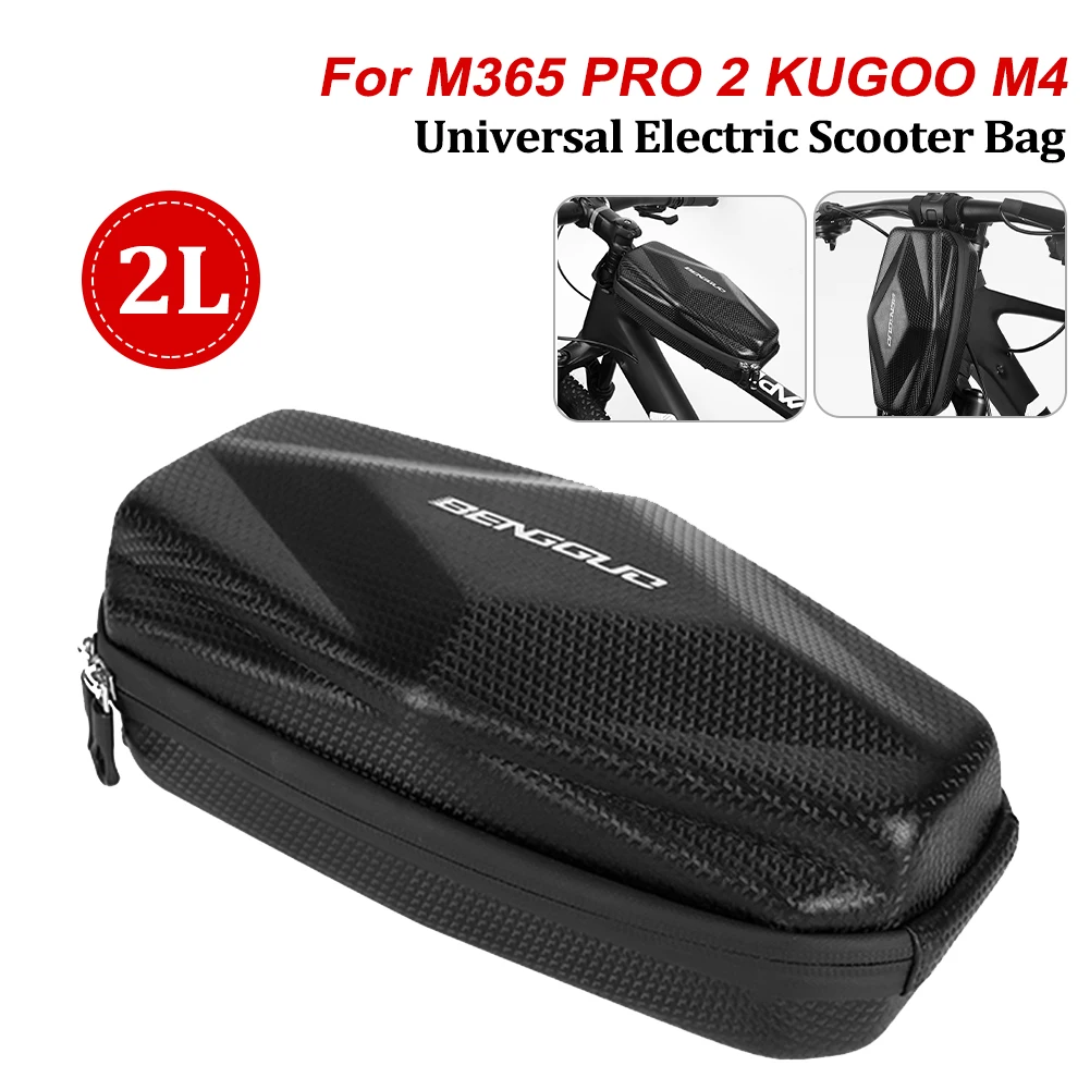 

2L Electric Scooter Bag EVA Hard Shell Waterproof Large Front Storage Bag Reflective Universal for Xiaomi M365 PRO 2 KUGOO M4