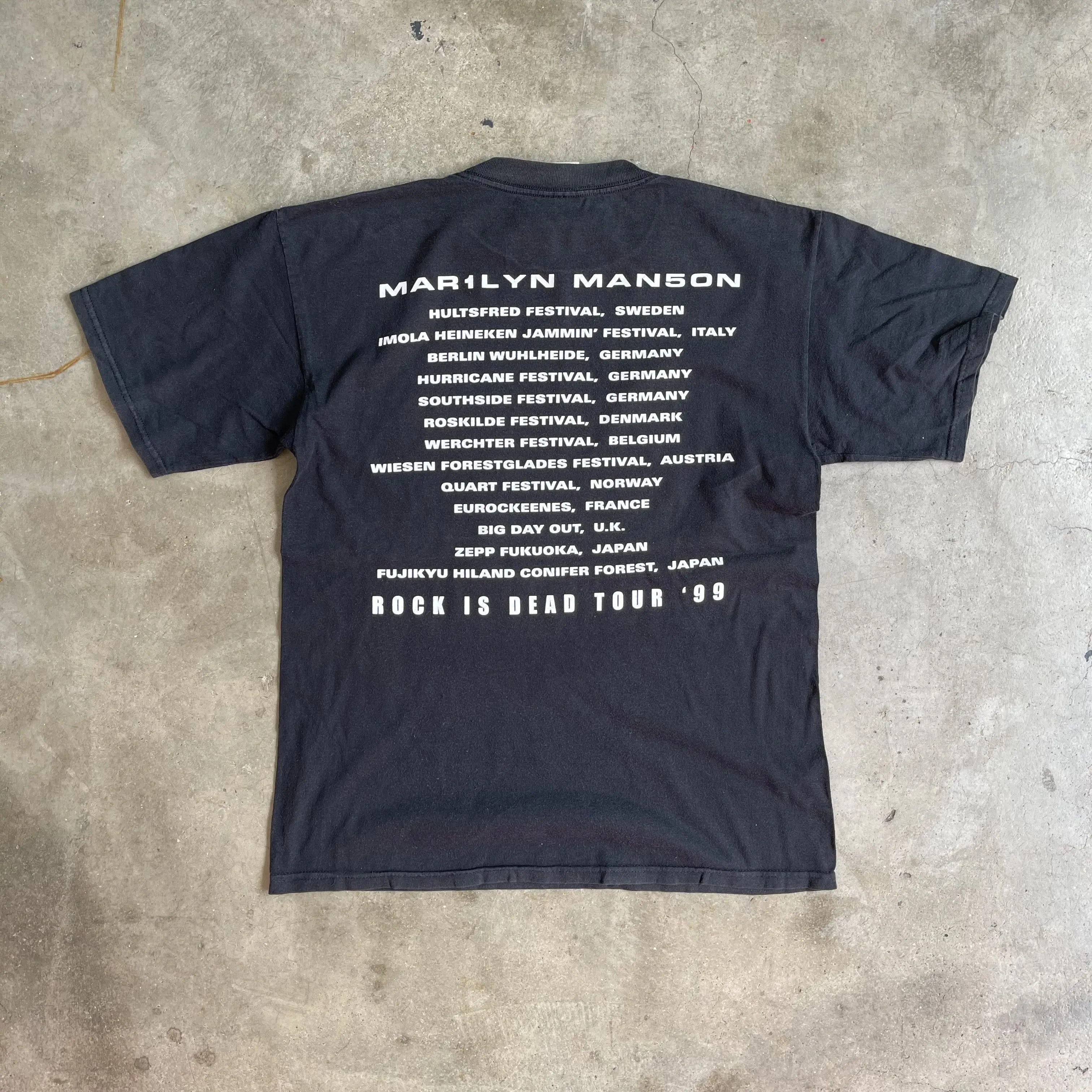 Marilyn Manson × Vintage 90s Marilyn Manson Rock Is Dead Tour T