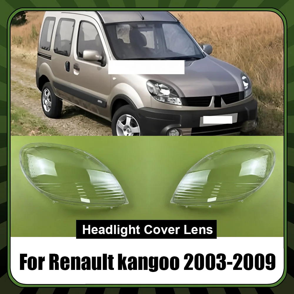 Transparente Autoscheinwerferabdeckung, Lampenschirm, Scheinwerferglas, Lampenschirmabdeckung, Linsenteile für Renault Kangoo 2003-2009