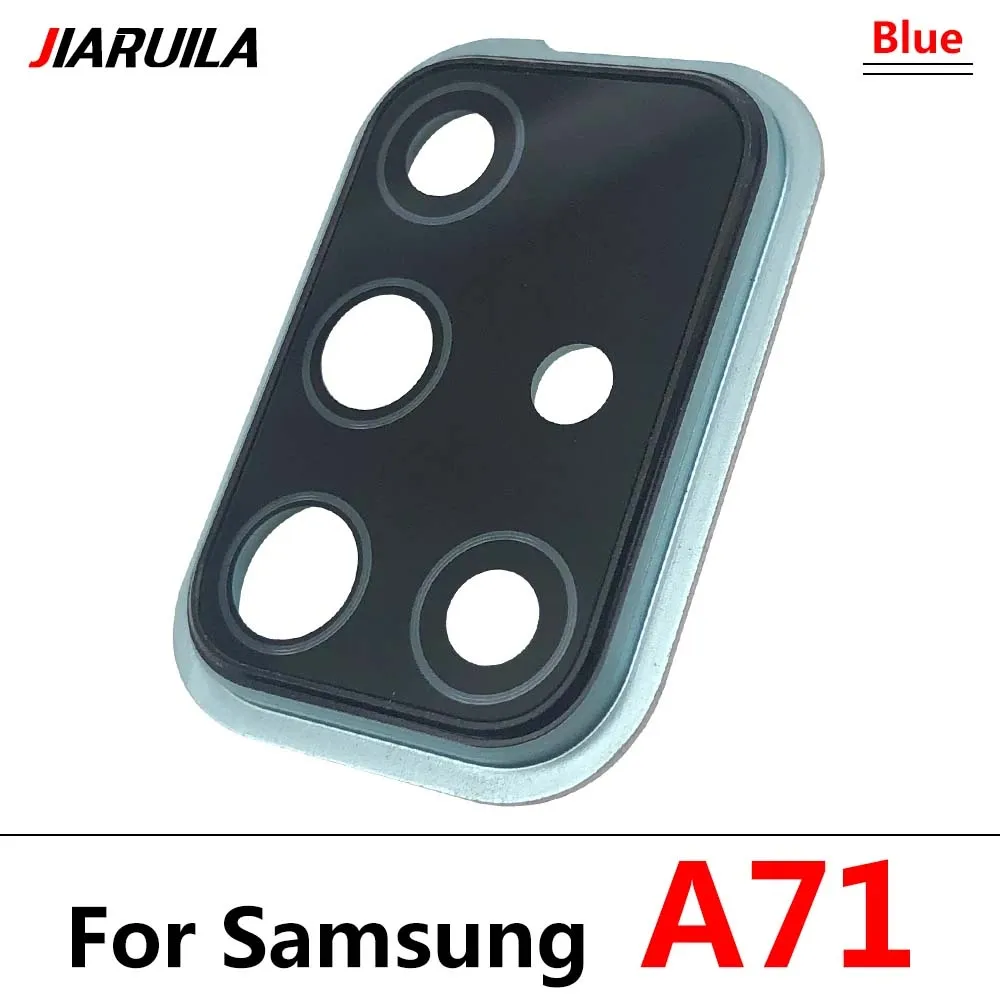 New For Samsung A71 A715 A715F Housing Back Rear Camera Glass Lens With Cover Frame Holder