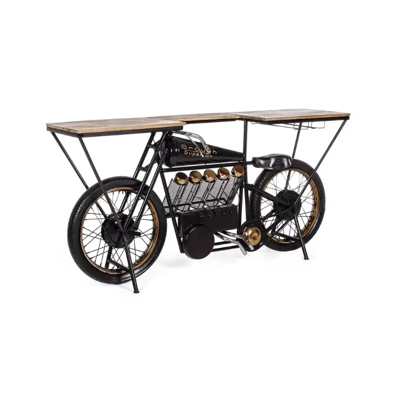 Bicycle strip console table for home Indian ethnic furniture handmade handmade motorcycle
