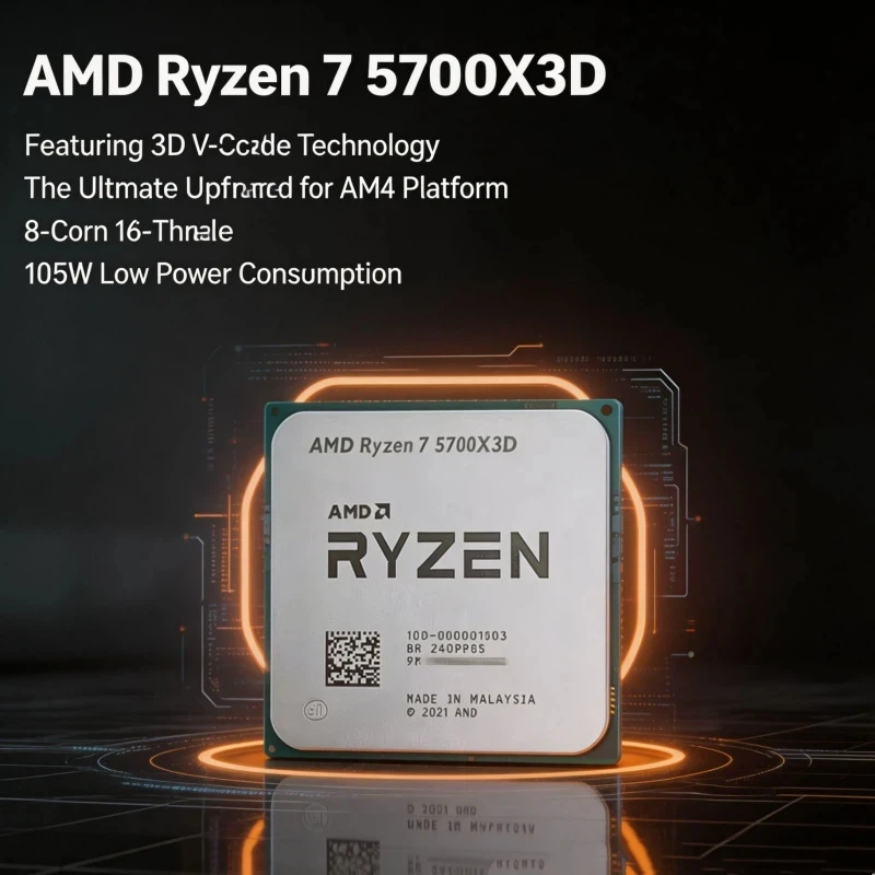 AMD Ryzen 7 5700X3D best value 8 core CPU for streaming and gaming 16 threads AM4 DDR4 Desktop