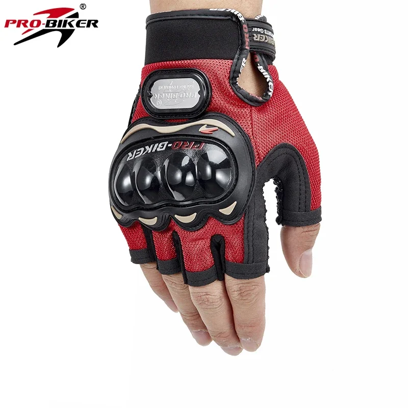 

PRO-BIKER Motorcycle Gloves Men Half-Finger M-XXL Summer Racing Cross-Country Anti-Fall Breathable Shock Absorbed Moto Gloves