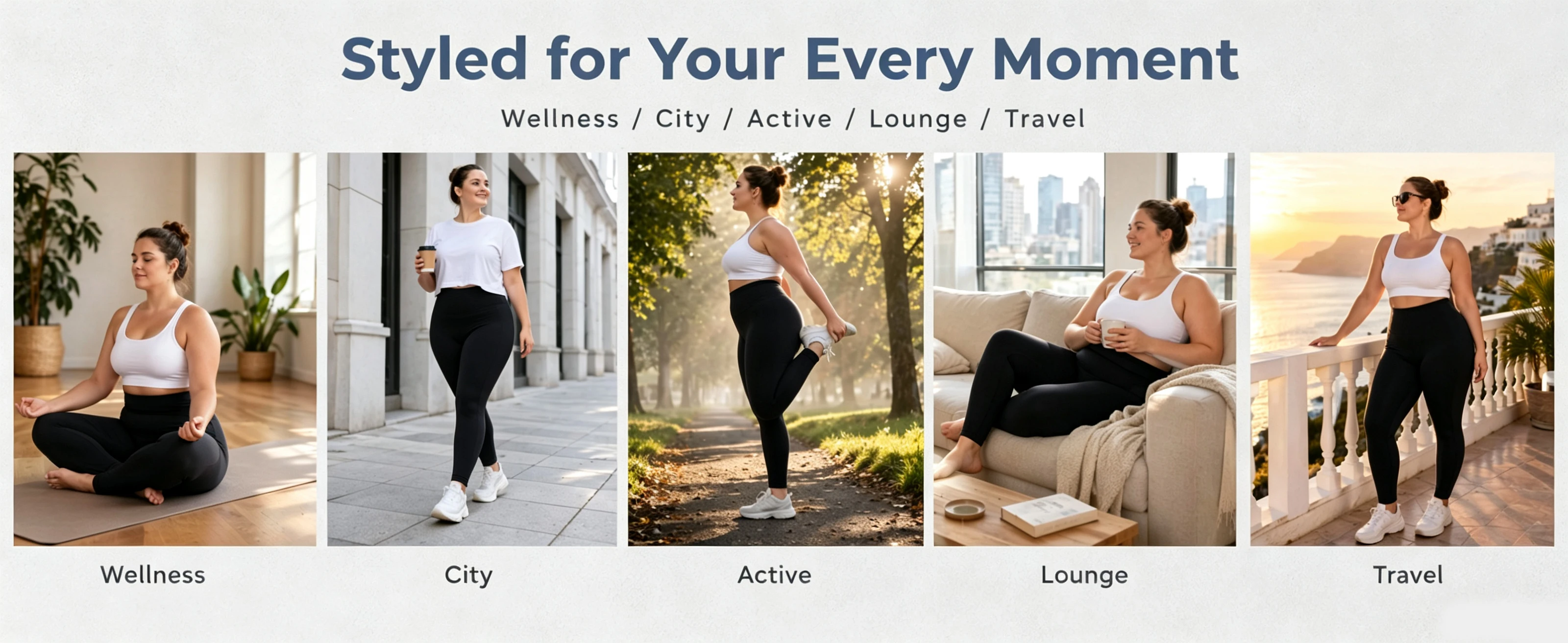 Plus-Size-Leggings für Damen mit Taschen, Bauchkontrolle, Plus-Size-Yogahosen, Hochtaillierte Sportbekleidung – Detail 1