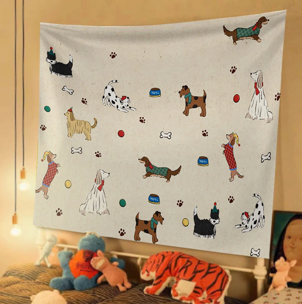 American Retro Animal Tapestry High-End Decorative Wall Hanging Backdrop Cloth for Home Decor
