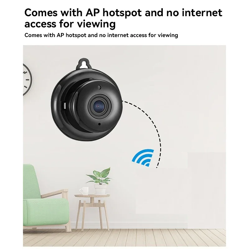 Mini caméra de surveillance intérieure intelligente sans fil, caméscope à vision nocturne, enregistreur audio et vidéo, sécurité, 1080P HD, WiFi, 2025