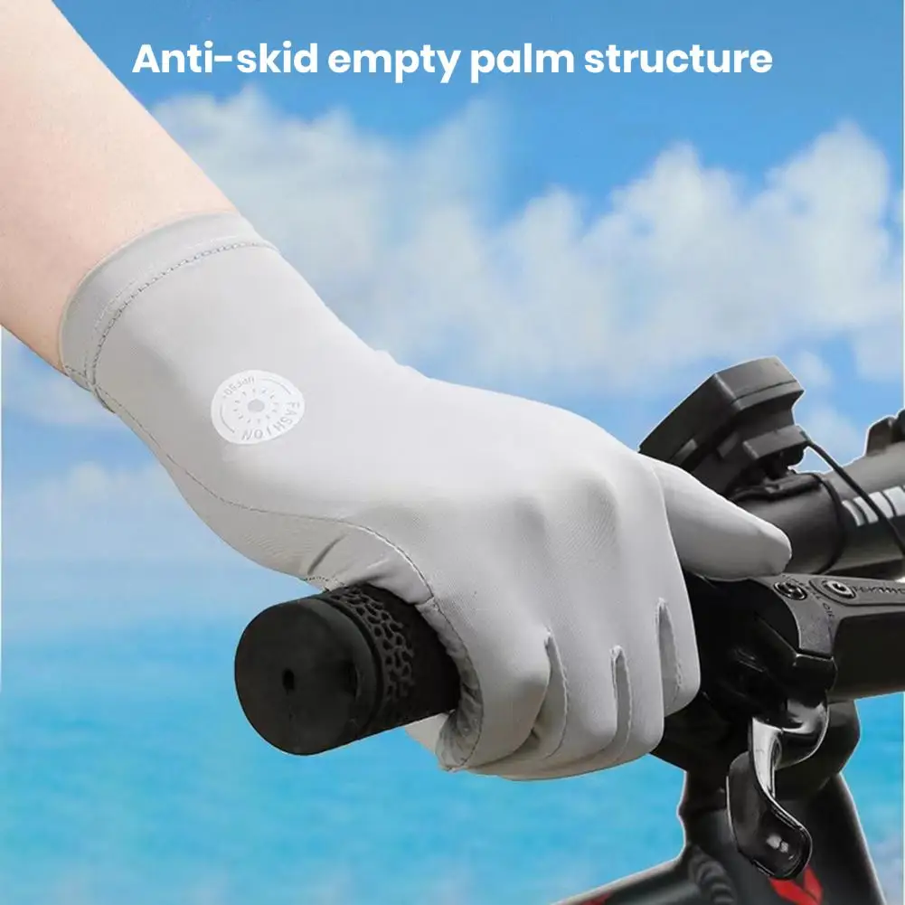 Touch Screen Gloves Uv proof Full Finger Sports Gloves with Breathable Hollow Design Compatibility for Outdoor image 2