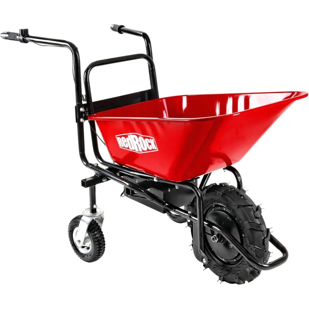 

Садовая тележка с электроприводом мощностью 500 Вт, 2,75 куб.см. Грузоподъемность и емкость 330 фунтов, сверхмощный самосвал для двора со стальным рычагом, Ga