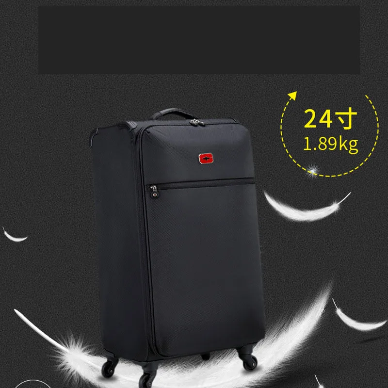 Maleta grande de lona suave para viaje, maleta con ruedas de 20, 24, 28 y 32 pulgadas, 23kg, bolsa de equipaje rodante, Valise, Envío Gratis