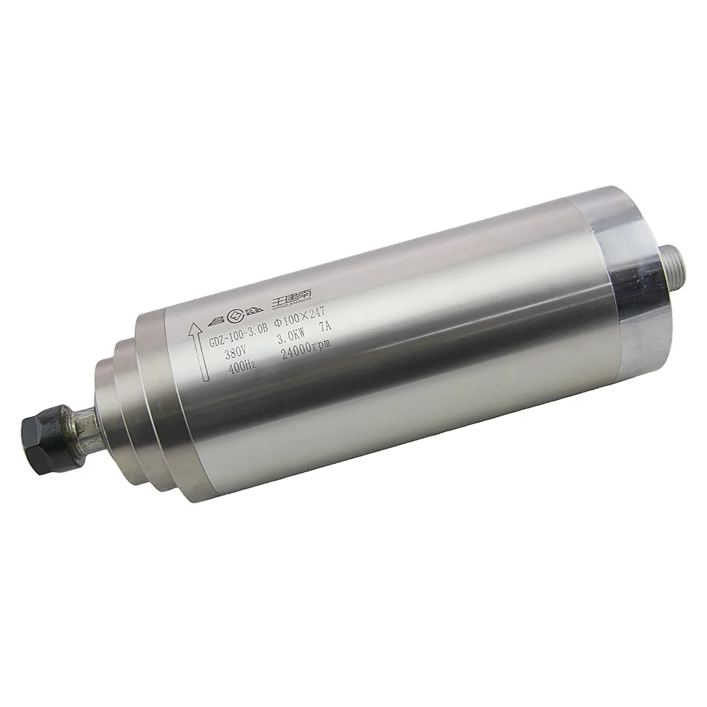 

GDZ-100-3.0B 3KW CNC Spindle Motor 100MM 3KW ER20 24000rpm Water Cooling CNC Spindle Motor 3KW Water Cooled Machine Tool Spindle