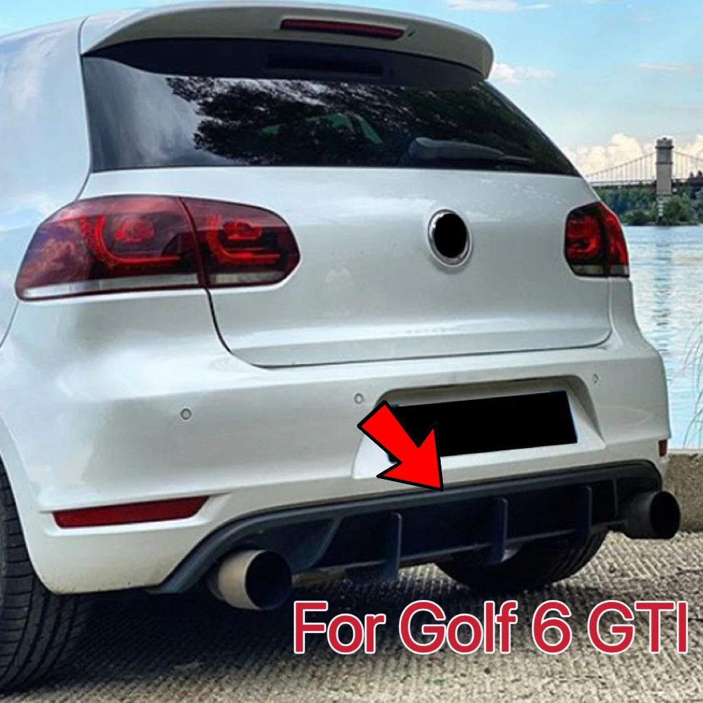Difusor de parachoques trasero para coche, Kit de carrocería divisor de alerón de bandera, accesorios para Volkswagen VW Golf MK VI GTI 6 GTI Golf MK6 GTI