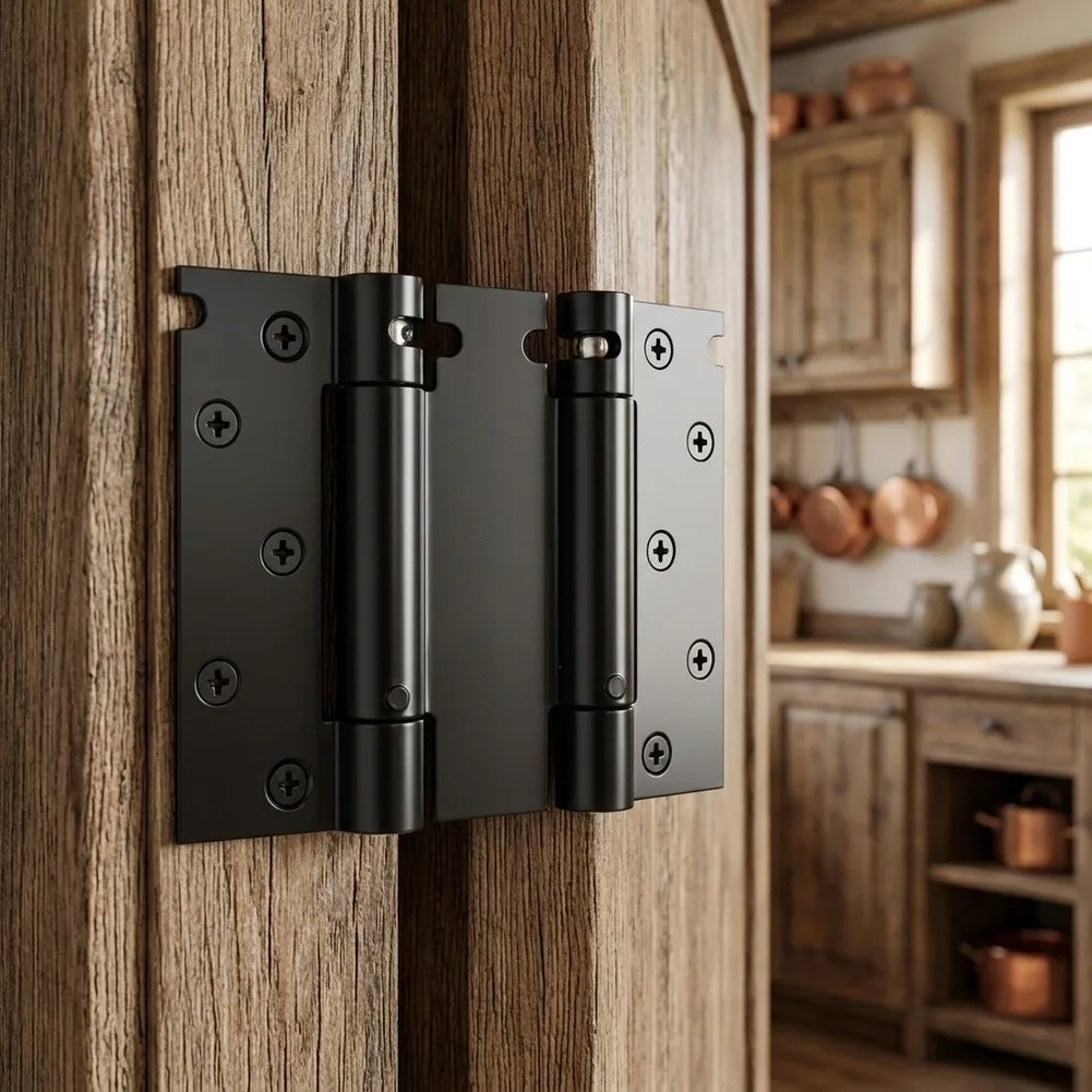Heavy‑Duty 5‑Inch Double Action Self‑Closing Door Hinges, Spring‑Loaded Hardware For Smooth Quiet Swinging Movement