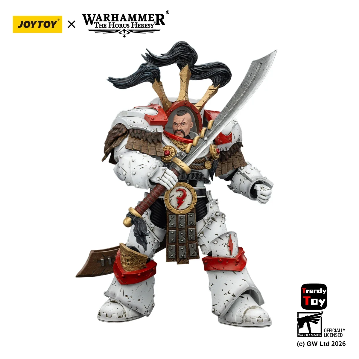 【JOYTOY】40K White Scars Stormseer Consul Legion Praetor in Cataphractii Terminator Armor 1/18 Action Figure view 4