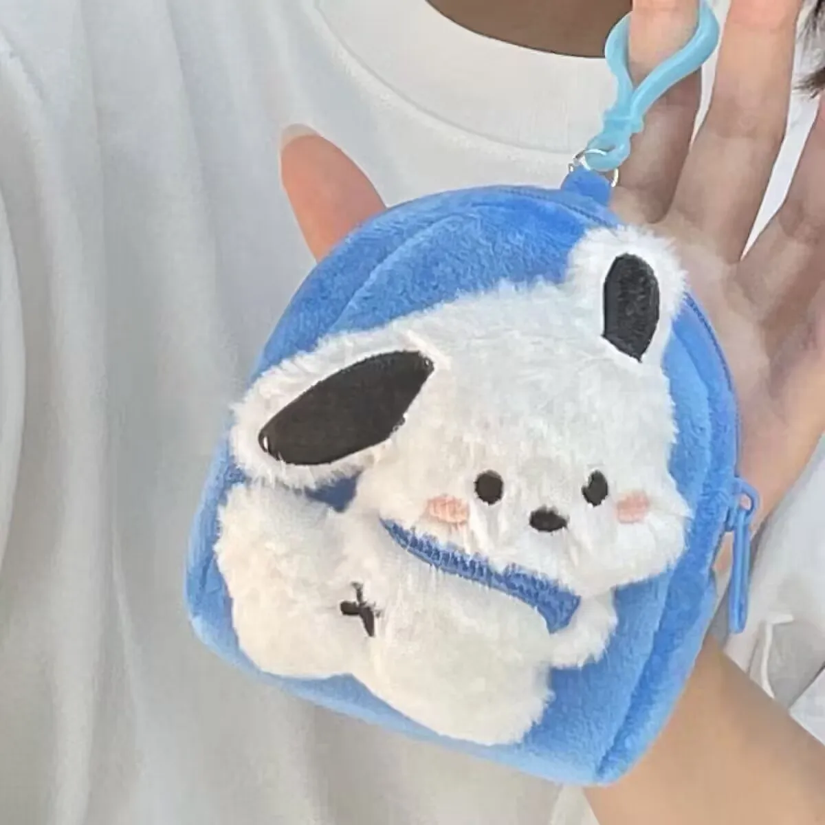 Monedero de Anime Sanrio Hello Kitty, bonito monedero de dibujos animados Pochacco para niñas y niños, bolsa para auriculares, decoración de mochila escolar, adornos, regalos de vacaciones