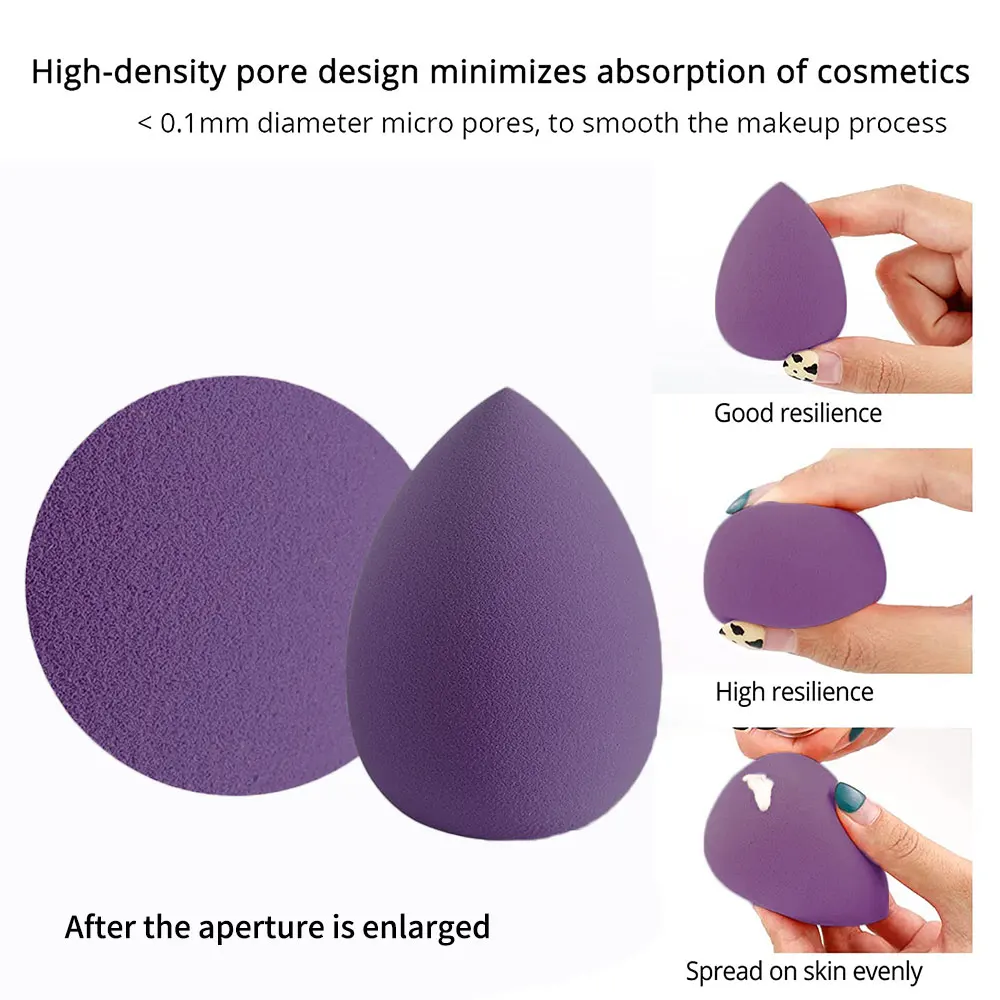 3pcs Makeup Sponge Beauty Egg Cosmetic Puff Wet And Dry Dual-Use Gourd Egg Sponges Powder Puff Women Make Up Accessories