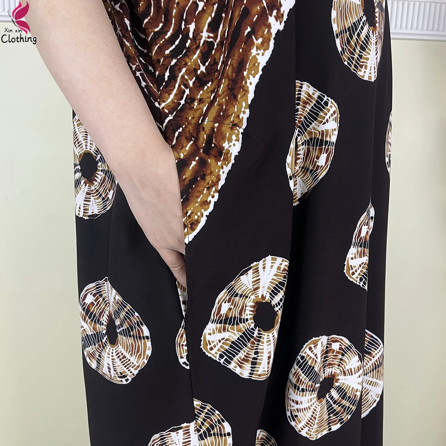 Nouvelle Robe de soirée musulmane pour femmes, ample, Dshiki, Maxi, été, manches courtes, imprimé Floral, Abaya africaine avec écharpe, 2025