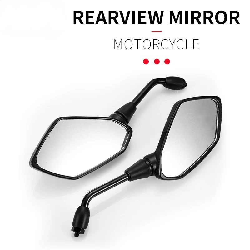 

2Pcs Motorcycle Rearview Mirror Scooter Motocross Rearview Mirrors Electrombile Back Side Convex Mirror 8/10mm Carbon Fiber