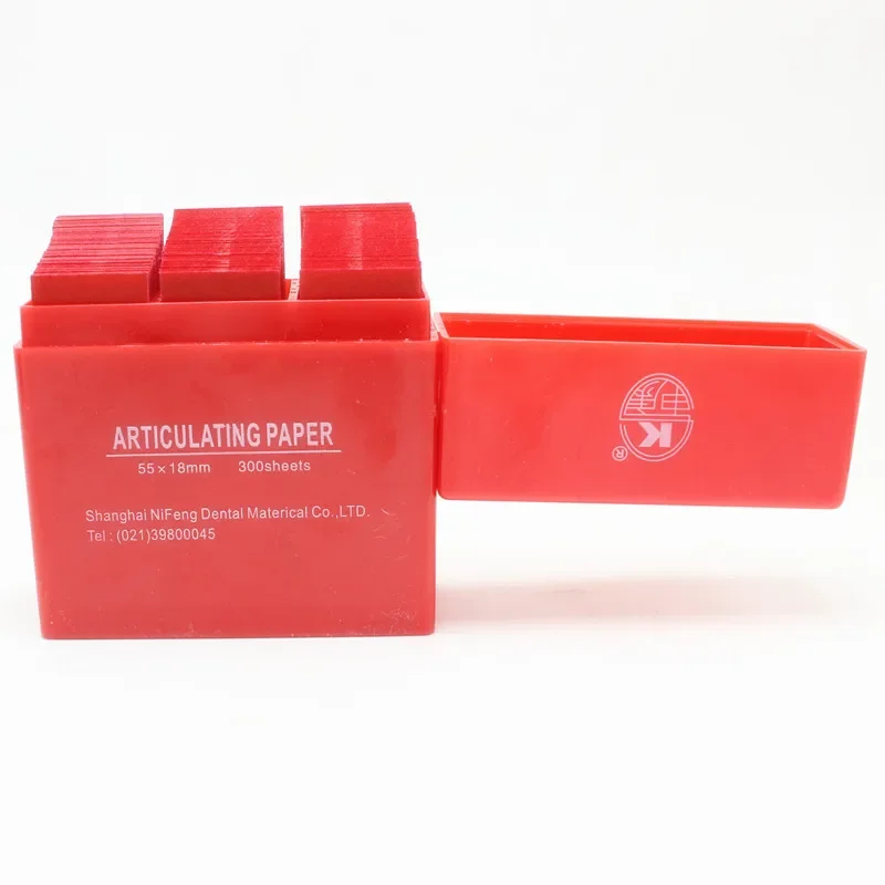 Papier Articulant Dentaire, Bandes Bleues et Rouges, Produits de Laboratoire, Dentiste Oral, Soins des Dents, Matériel de Blanchiment, Outil, 55x18mm, 300 Pièces