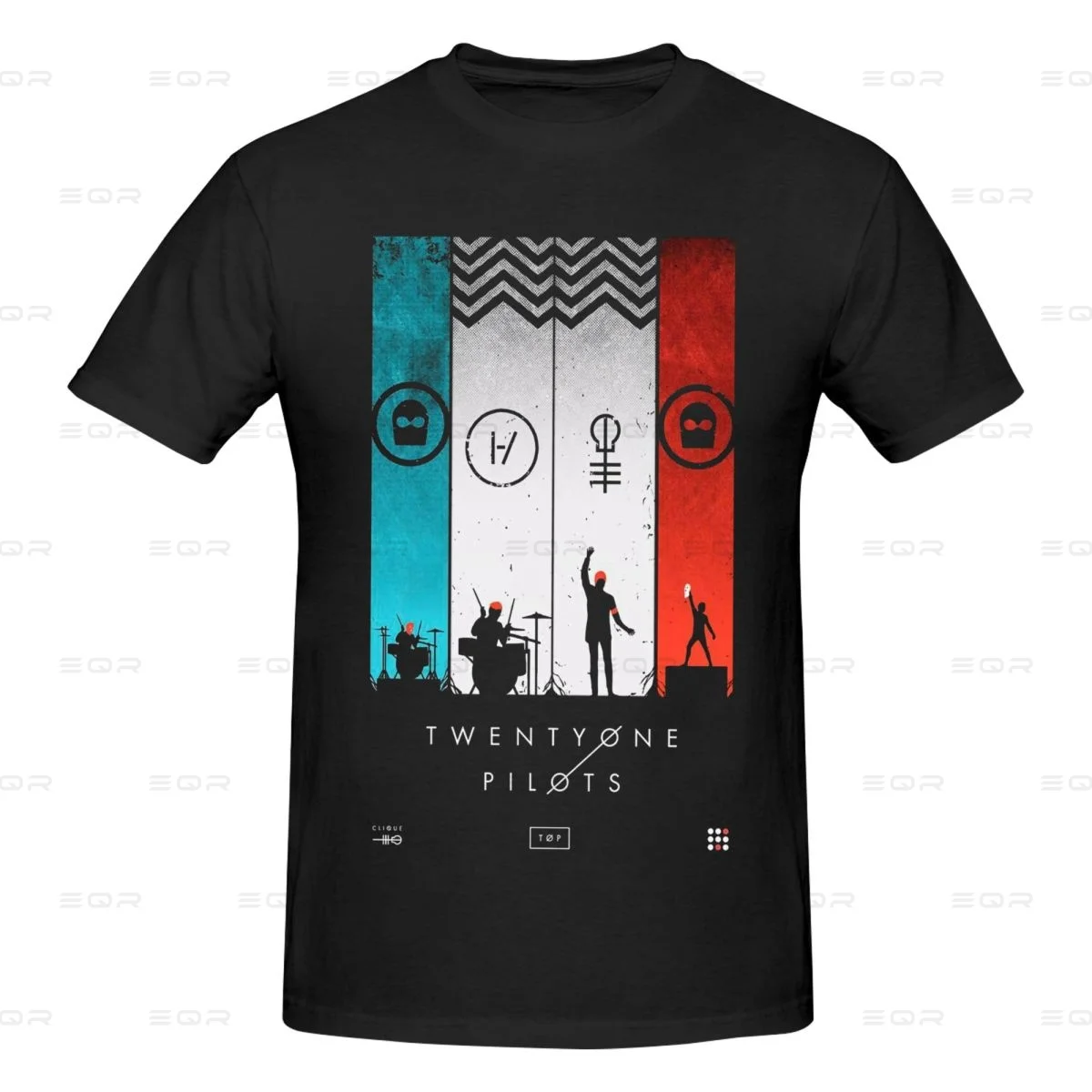 Twenty One Pilots Men's round neck T-shirt,Modern,Oversized print Tee Shirt,Short Sleeve T shirt all the year round Gift