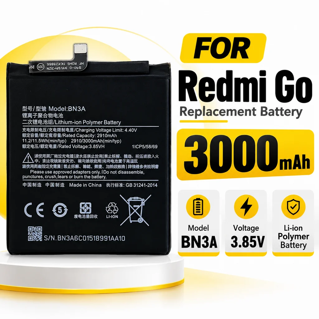 BN3A 3000mAh Replacement Battery For Xiaomi Redmi Go / RedmiGo, Mobile Phone Battery Replacement Accessory for Phone Repair Part
