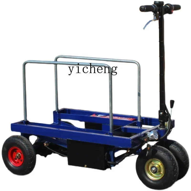 ZK electric flat tile construction site home improvement truck folding trolley into the elevator to pull goods