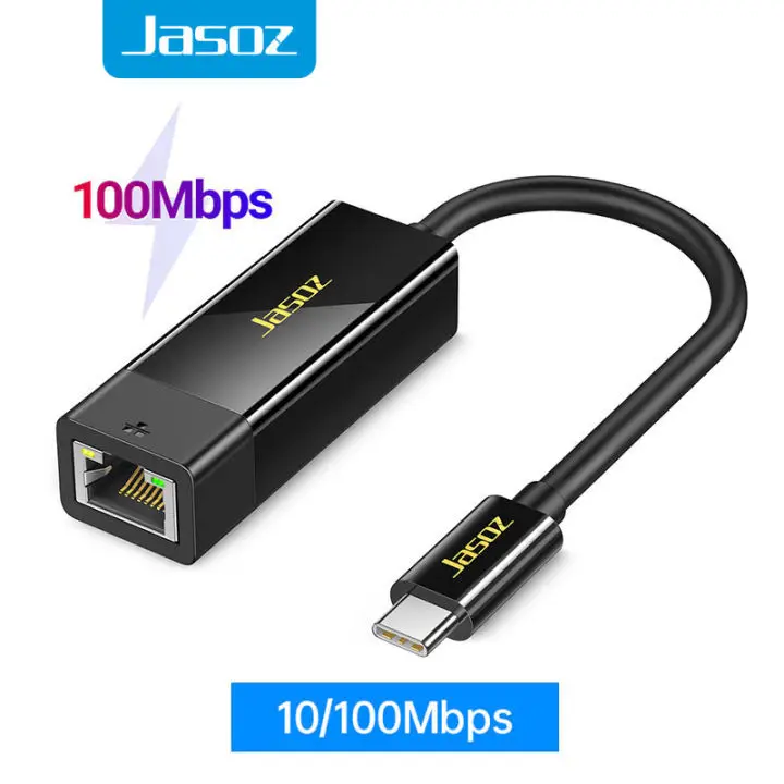 Jasoz USB Type C Ethernet Adapter 1000Mbps USB 3.0 RJ45 Netwerkkaart voor MacBook PC Laptop Windows 7 8 10 Lan Internet Adapter