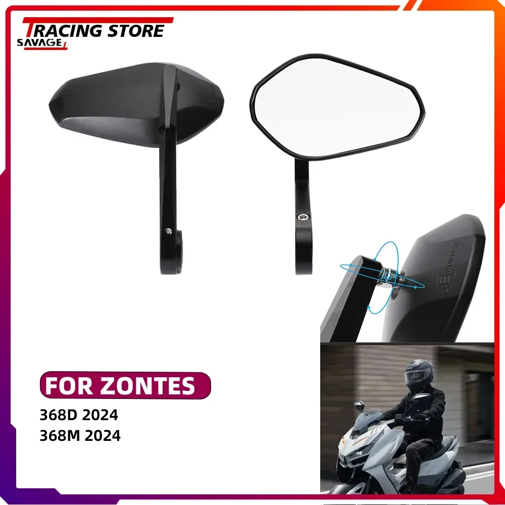 2024 Motorycle Adjustable Rear Side Rearview Mirrors For ZONTES 368D 368M Handle Bar End Handlebar Mirror 368 D M Accessories