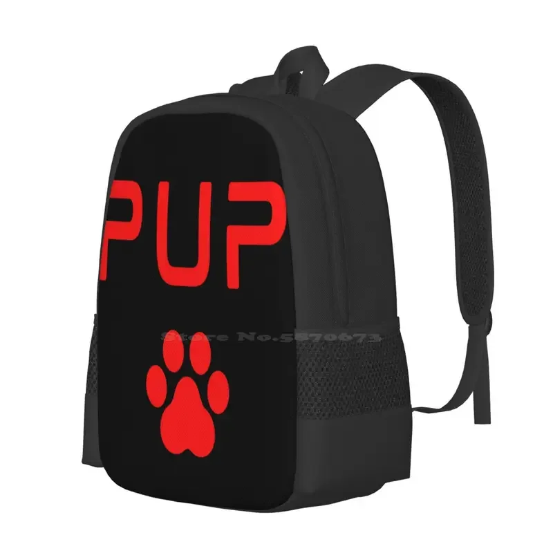 Pup Paw Print - Red Hot Sale Schoolbag Backpack Fashion Bags Gay Pup Play Pup Play Gear What Is Pup Play Pup Hood Pup Play