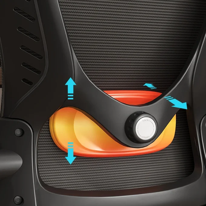 Ergonomic Office Chair Gaming Chair Black Mesh Back Adjustable Headrest Padded Armrests Swivel Computer Desk Chair with Wheels view 5