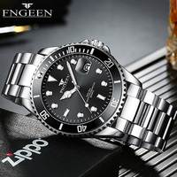 FNGEEN Fashion Brand Ultra-thin Quartz Men Watch Luxury Stainless Steel Strap Waterproof Luminous Casual Business Man Wristwatch