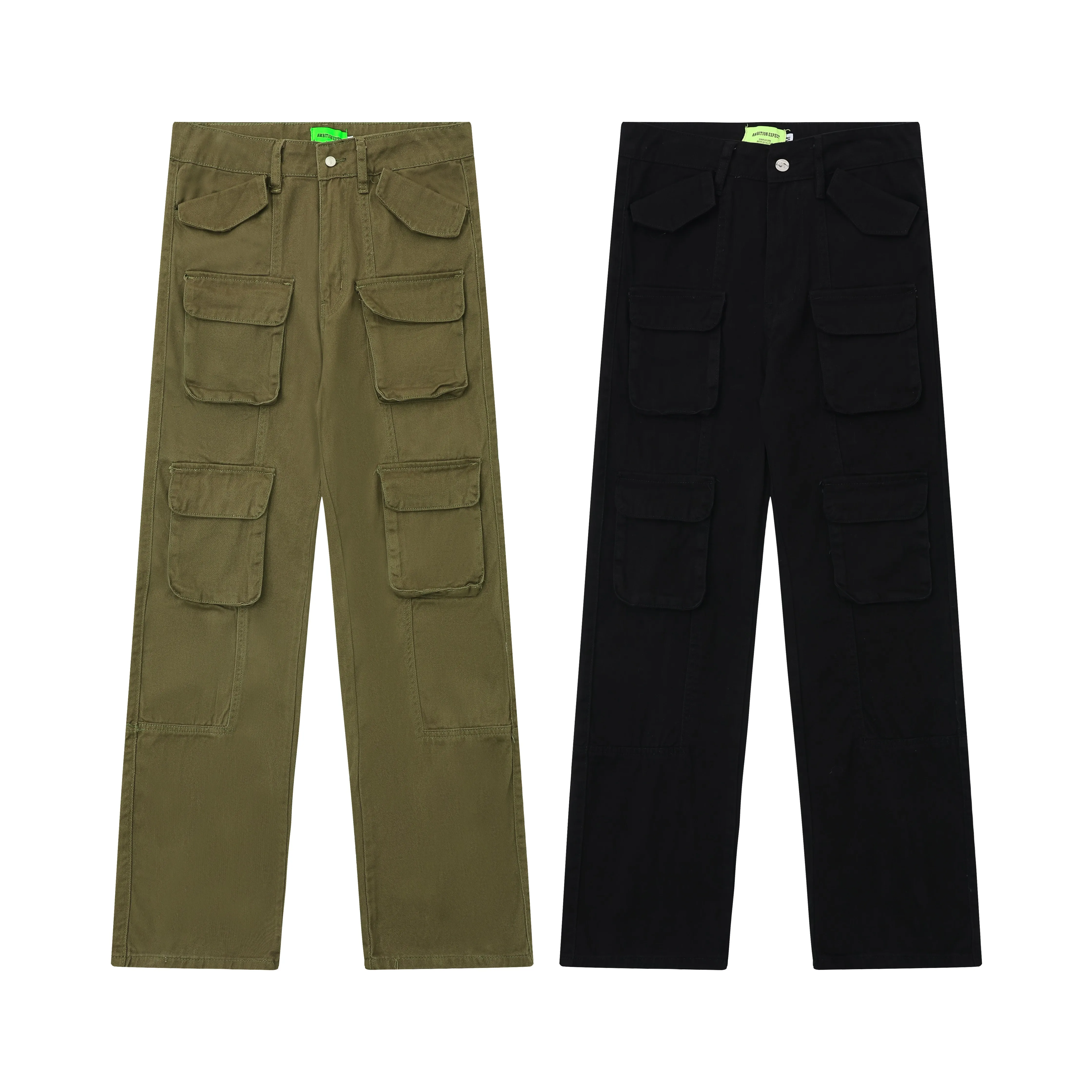 

AMBITION ESPECT American Hot Sales Fashion Jeans Street Vintage Men's and Women's Loose Trousers Trend Ropa hombre