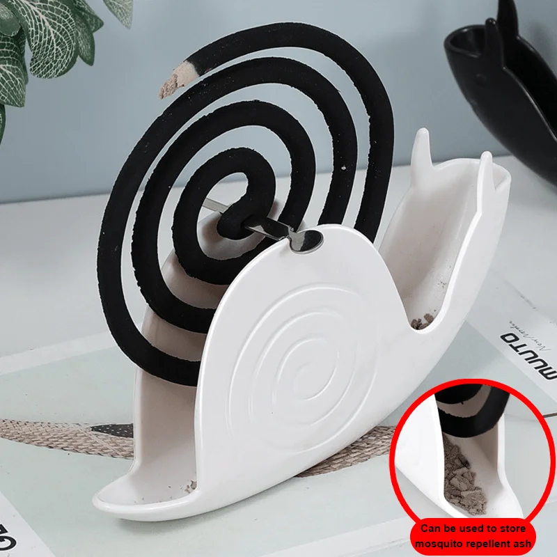 Snails Mosquito Coil Holder With Tray Fireproof Incense Holder Coil Incense Burner Frame Summer Mosquito Repellent Incenses Rack