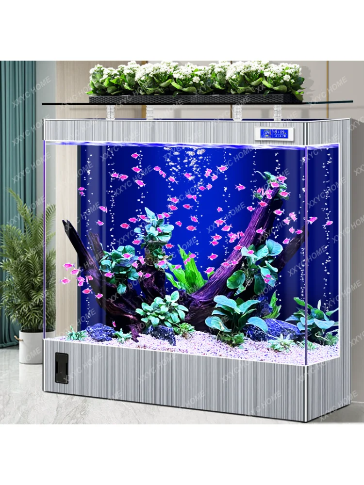 New Ecological Change Water Super White Glass Small and Medium-Sized Household Light Luxury Fish Globe Aquarium fish aquarium