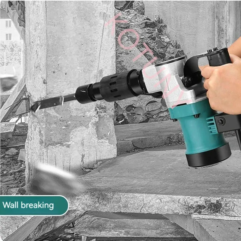 Electric Pickaxe High-power Industrial Grade Concrete  Slotting  Electric Hammer Wall Dismantling Water Electricity Installation