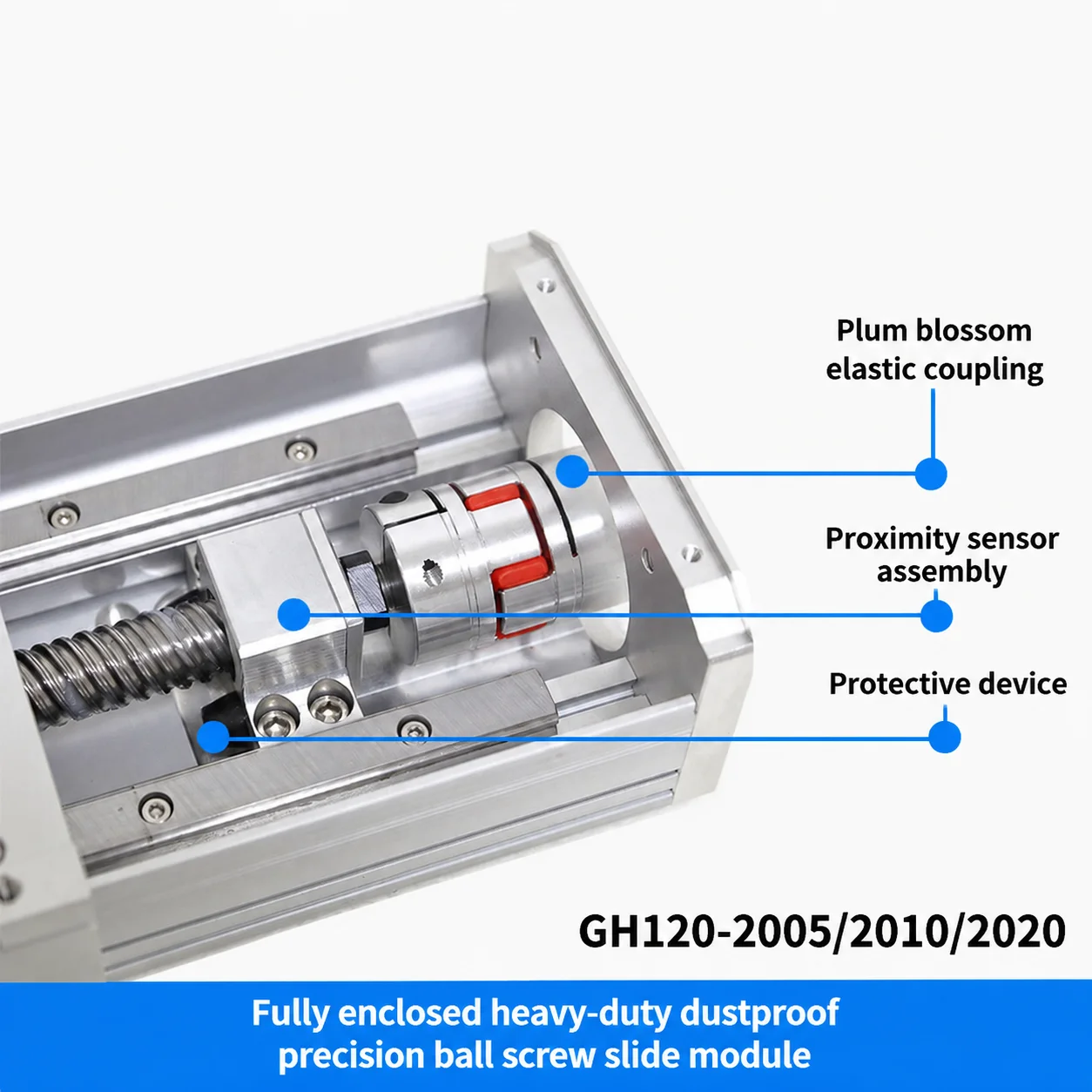HG120 Precision Ball Screw Linear Stage Module Dust-Proof Heavy-Duty Worktable