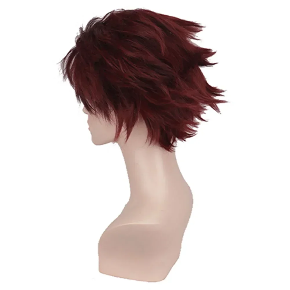

Halloween Anime Demon Slayer Wigs Kimetsu No Yaiba Kamado Tanjirou Cosplay Wig Men Women Heat Resistant Synthetic