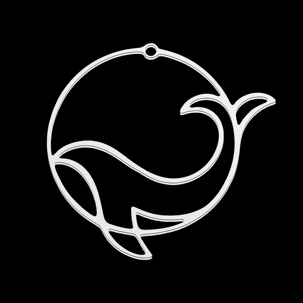 10pcs/lot Stainless Steel Geometric Minimalist DIY Earring Pendant Charm Wholesale Conch Chameleon carab Necklace Making Dolphin