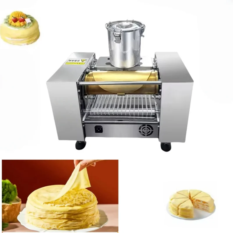 Venda quente elétrica comercial crepe ovo rolo panqueca primavera rolo camada crepe equipamentos mil camadas bolo máquina