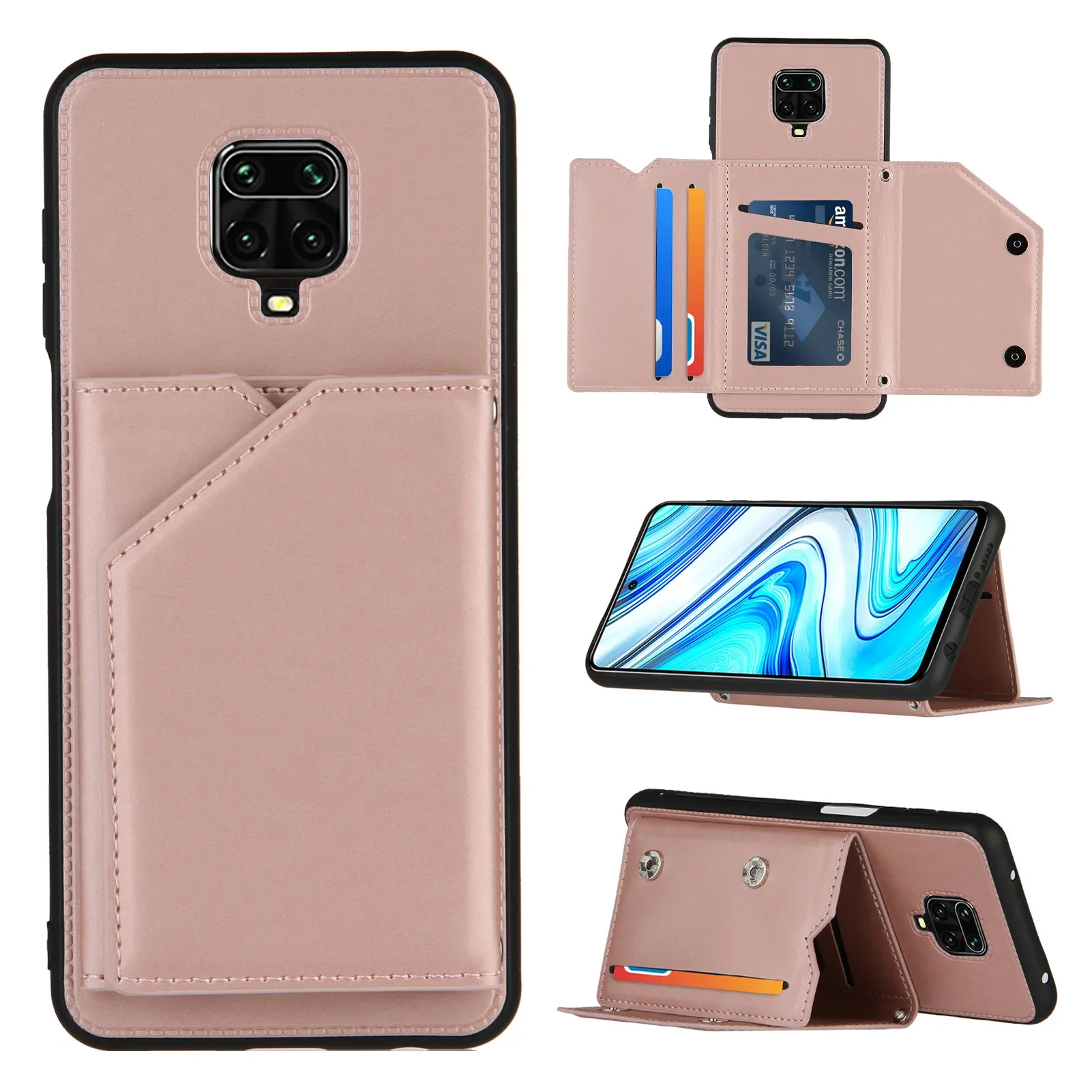 Pu Leather Phone Case For Xiaomi Mi 11 Ultra 10T Lite Poco X3 NFC Wallet Card Slots Stand Cover For Redmi Note 10 9 Pro 9S Case