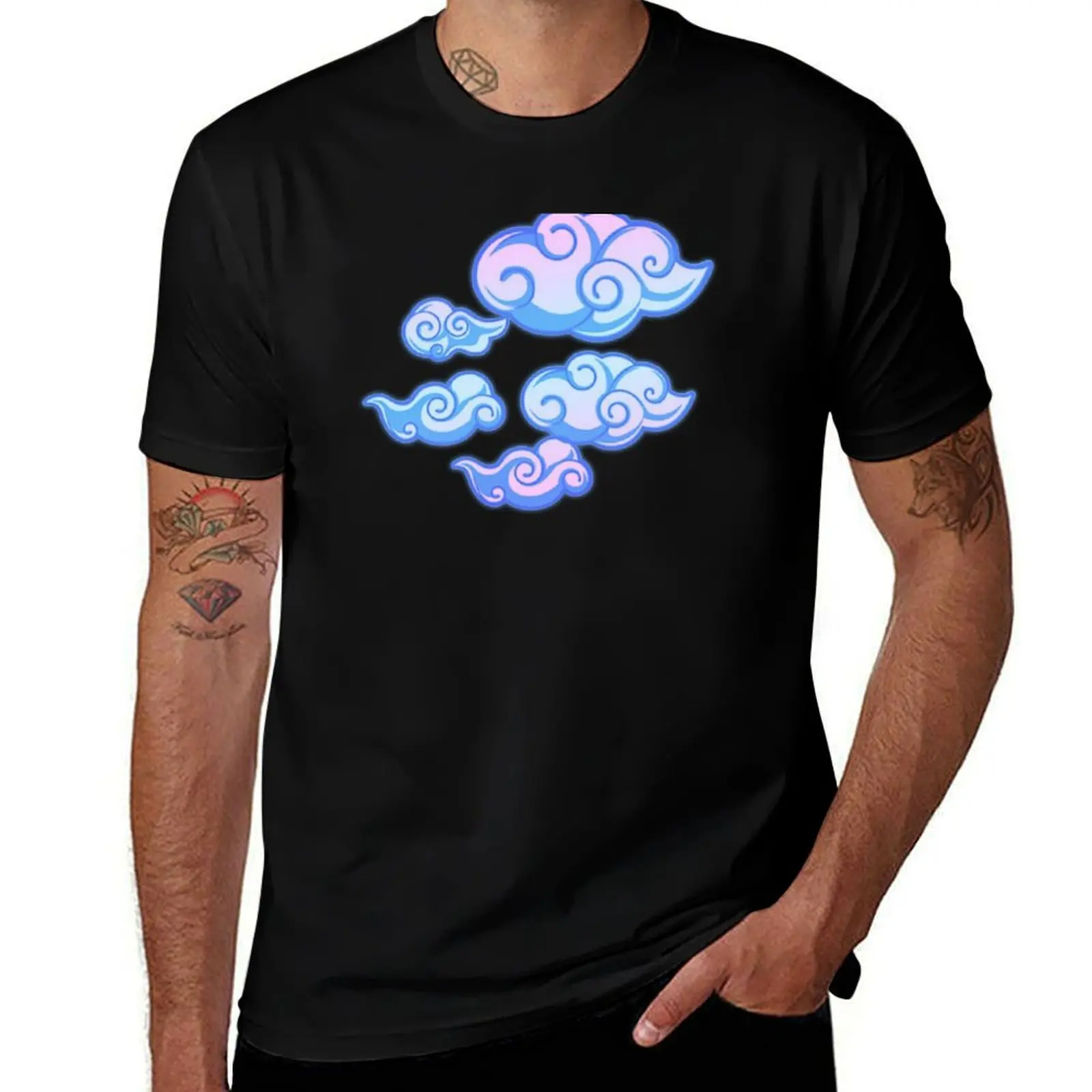 Tattoo clouds T-Shirt Durable Work Wear T-Shirt