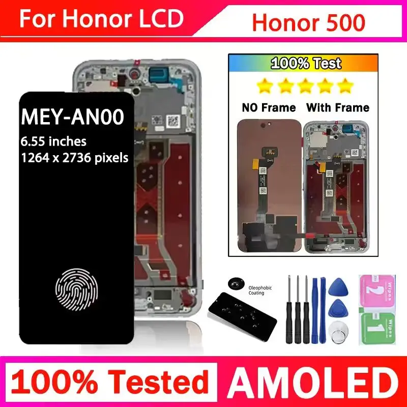 Écran tactile AMOLED de 6.55 pouces pour Huawei Honor 500, ensemble numériseur pour Honor500 MEY-AN00, pièces de rechange LCD
