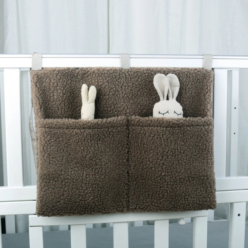 Versatile Crib Storage Organizers with 2 Pockets Bedside Storage Bag Practical & Stylish Solution Bedside Organizers