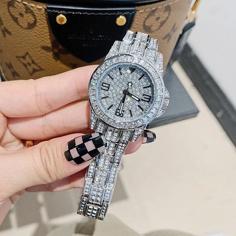 Relojes de diamantes a la moda para Mujer, Reloj de cuarzo de marca de lujo para Mujer, Reloj femenino, Reloj para Mujer Zegarek Damski, triangulación de envíos