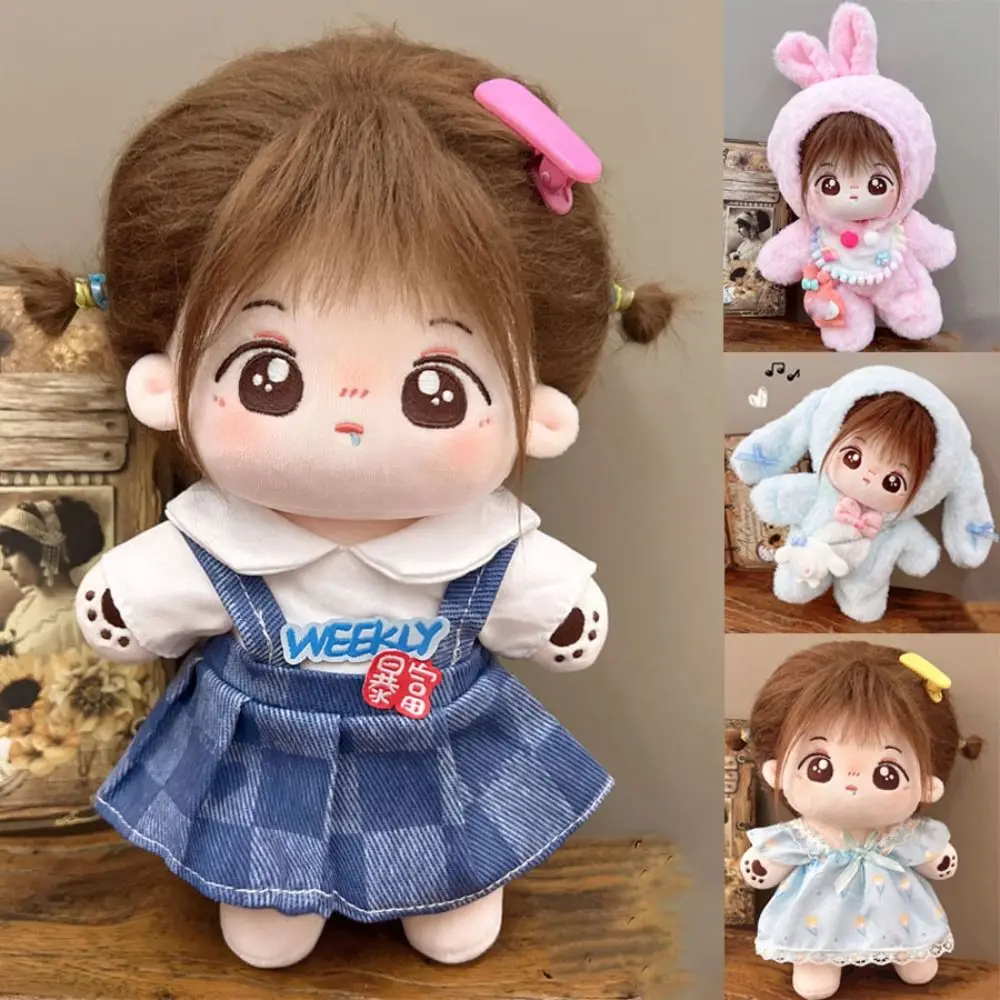 Cute Doll T-shirt Clothes High Quality Mini Cartoon Style Mini Clothes Suits Idol Doll Outfit 20cm Cotton Doll