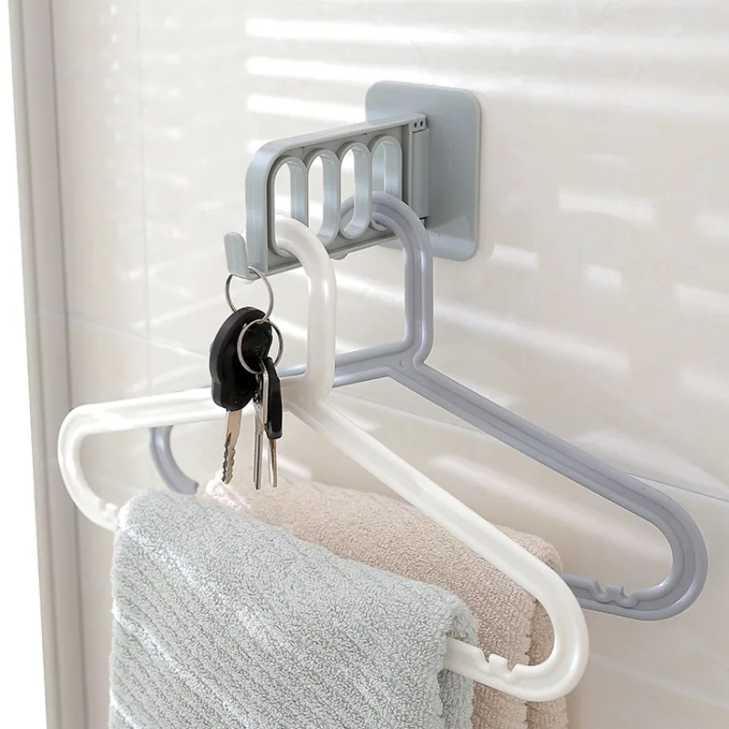 1pc Collapsible Door Hook Household Storage Racks Wall Door Clothes Coat Hat Hanger Kitchen Bathroom Rustproof Hooks