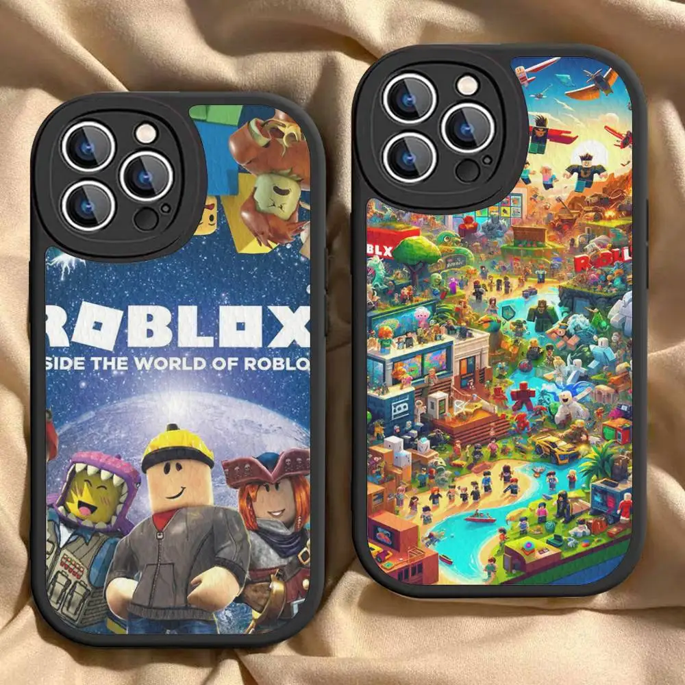 لعبة شعبية R-Roblox حافظة هاتف آيفون 11 12 13 14 15 16 برو ماكس بلس أغطية جلد